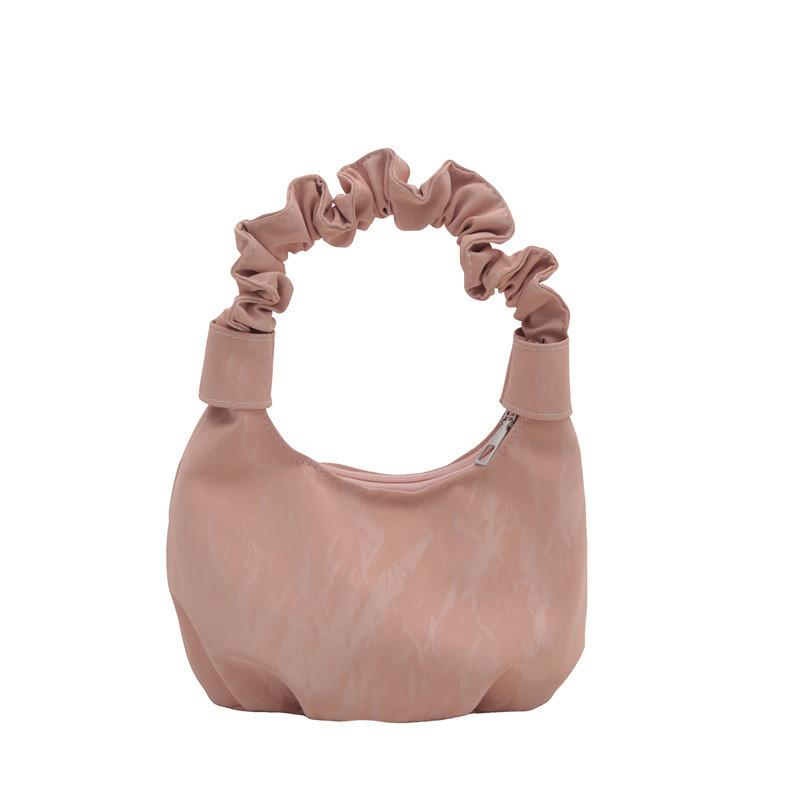 Urban Minimalist Pu Folded Handbag With Zipper Closure For Casual Outings