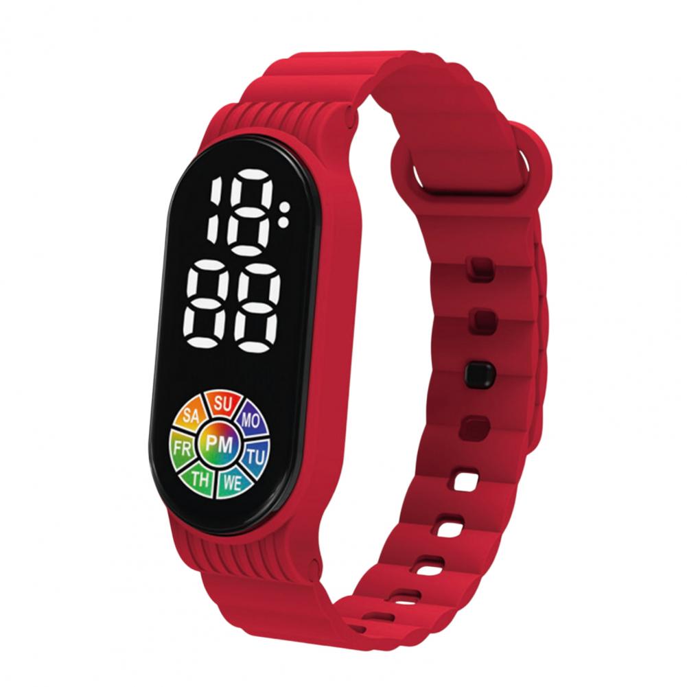 Наручные часы с сенсорным управлением и цифровым дисплеем, водонепроницаемые многофункциональные детские электронные часы