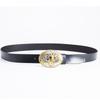 U-shaped Oval Plate Buckle Smooth Buckle Retro Style Cowhide Belt Whole Buffalo Leather Cutting Belt
