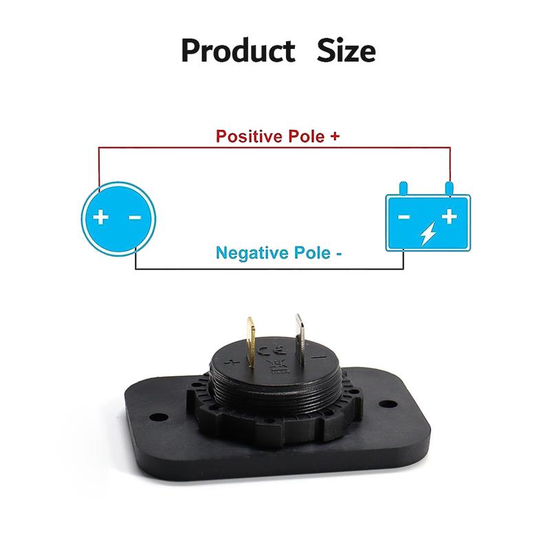 Digital Voltage Meter DC 12-24V Waterproof Round Meter Car Voltmeter with LED Digital Display Panel for Car Motorcycle Boat RV