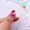 100pcs Resin Red Pink White Lips Nail Art Flat Back Rhinestone Scrapbook DIY Christmas Applique Decor Jewelry Accessories Crafts