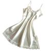 Women Nightwear Sexy Mini Nightgowns Deep V Straps Skirts Tempatation Silk Lace Sleepwear