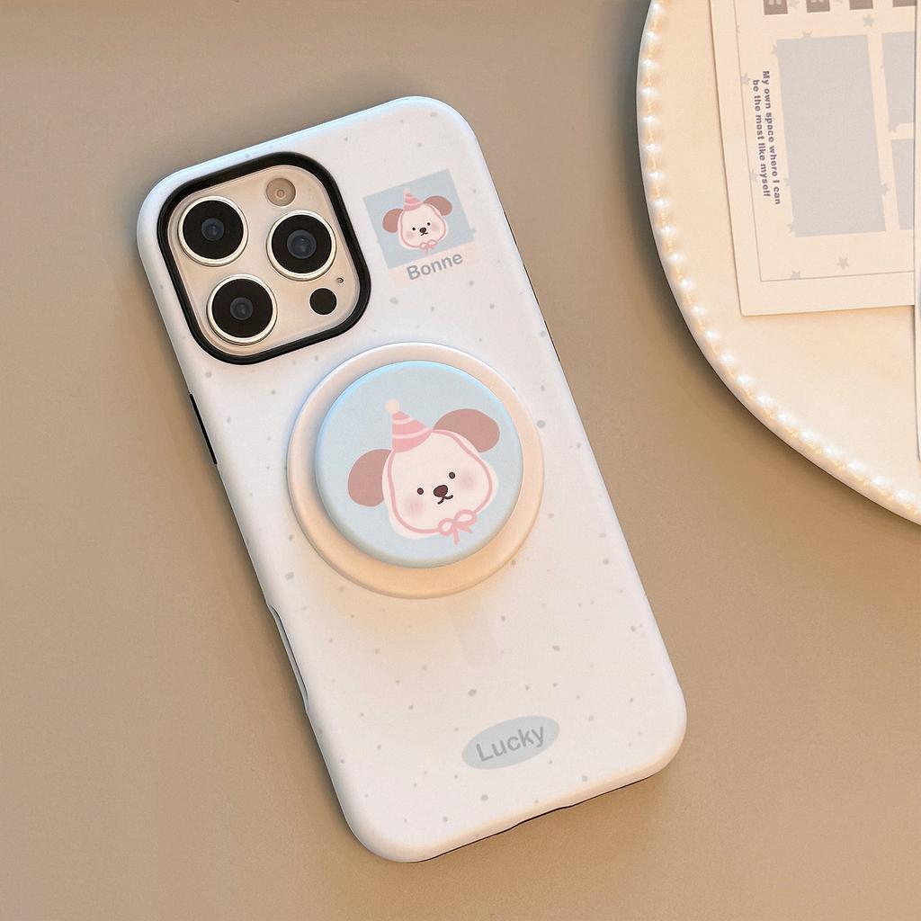 Small Animal Magnetic Holder Mobile Phone Case for Apple for IPhone16For13 Film 15promax Hard 14 Korean 17