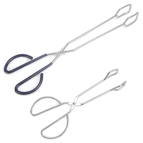 Щипцы для ножниц для еды, нержавеющая сталь, нескользящая длинная ручка, защита от ожогов, многофункциональный зажим для сервировки стейка, хлеба, углерода, гриль