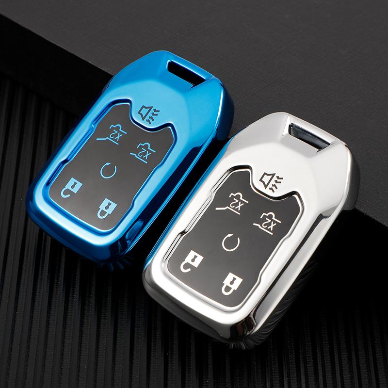 Мягкий чехол для смарт-ключа из ТПУ для Chevrolet Tahoe Suburban для GMC для GM Shell Fob Holder, автомобильные аксессуары