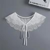 White Shirt Detachable Collar Women Lapel Blouse Tops Fake Collar Decorative Female Adjustable Strap Bowknots False Collar