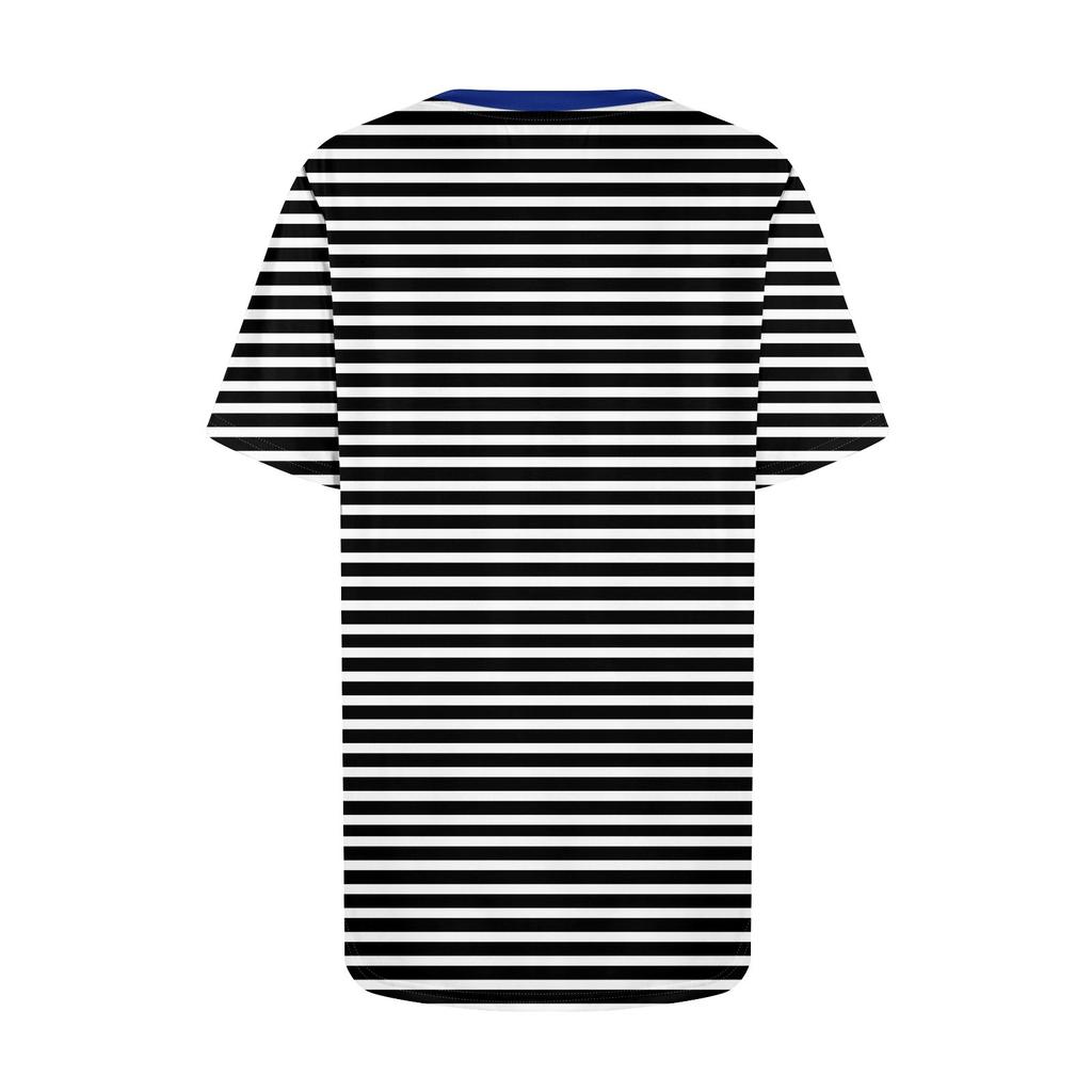 Women's Fashionable Casual Short Sleeve Print Round Neck Pullover Top