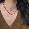 Handmade Natural Tiger Eye Stone Vintage Jewelry New Trendy Choker Necklace For Women