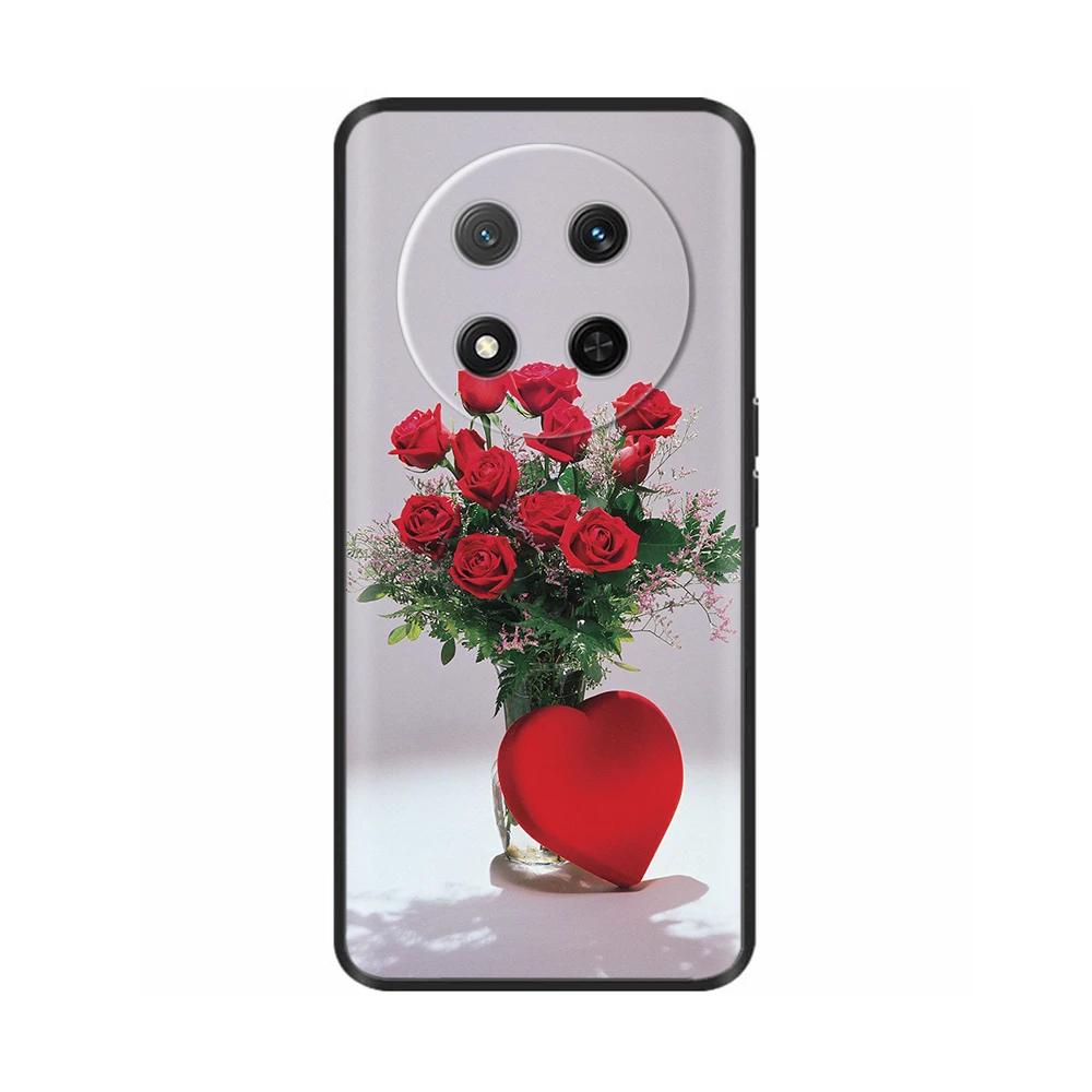 Чехол для Honor Magic7 Lite 5G Цветочный Мягкий Силиконовый Чехол Для Coque Honor Magic7 Lite Чехол Magic 7 Чехол для Телефона Magic7 Pro