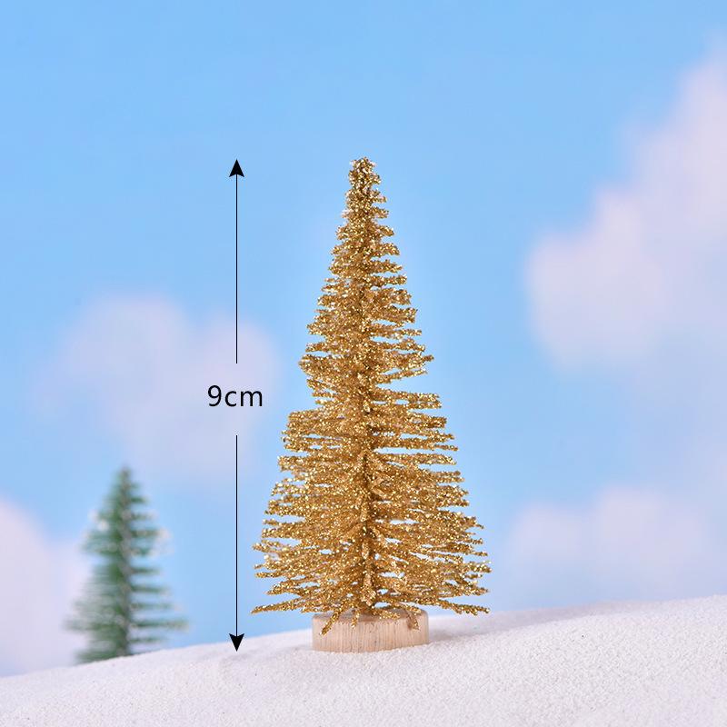 Pine Needle Layer Upon Layer Christmas Tree Micro-landscape Accessories Snow Tree Sand Table Landscape Ornaments, Christmas Gifts