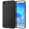 Матовый силиконовый чехол для Huawei Y7 Pro 2018 Противоударный чехол из углеродного волокна с мягкой задней крышкой для y7 prime 2018 Противоударный матовый чехол