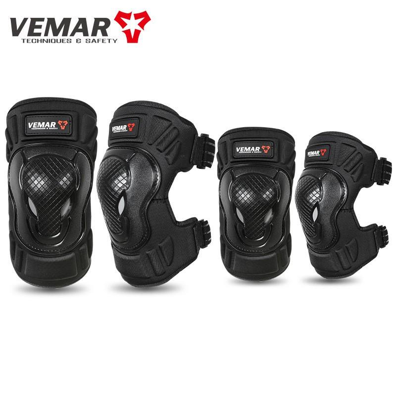 Motorcycle Knee Elbow Pads Set 4pcs Cycling Protective Gear Safety Armor Riders Adults Black M L