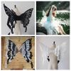 Lace Mesh Butterfly Wing Performance Costume with Embroidered Corsage