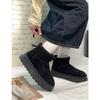 Thick-soled Snow Boots Women's 2025 Autumn and Winter New Fur Integrated Fleece Thickened Large Cotton Shoes Zhou Dongyu Same Short Boots