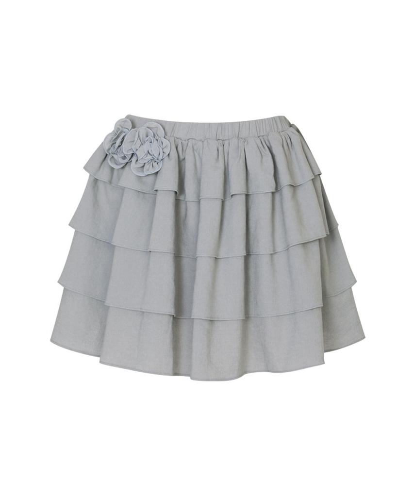 Lulu Seoul Lisa Cancan Mini Skirt (Gray)