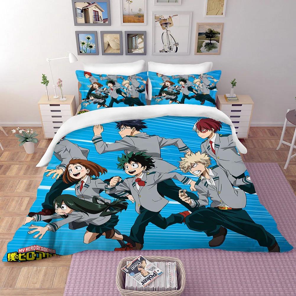 Anime Bedding Collection My Hero Academia Quilt Duvet Cover Collections No Linen Home Decor Single Queen King Size Gift Cute Kids Cartoon