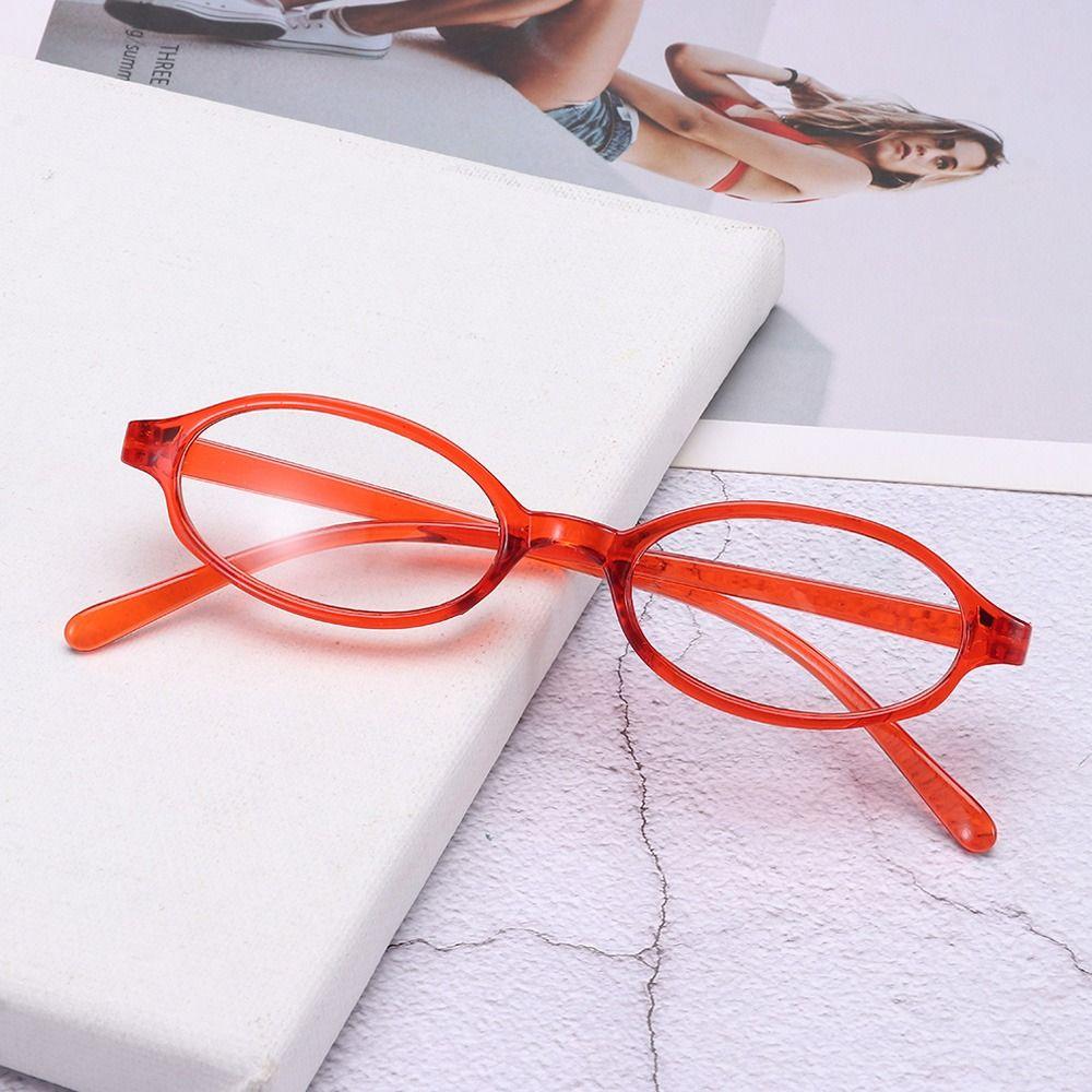 INS Style Japan Spicy Girl Glasses Frame Small Oval Frame Decorative Computer Glasses for Women
