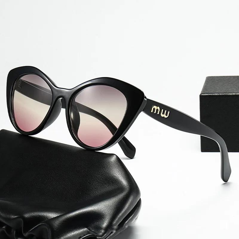 Новые Модные Крутые Солнцезащитные Очки Женские Роскошный Бренд Буквы Защита от Яркого Света Винтажные Кошачий Глаз Солнцезащитные Очки Женские UV400