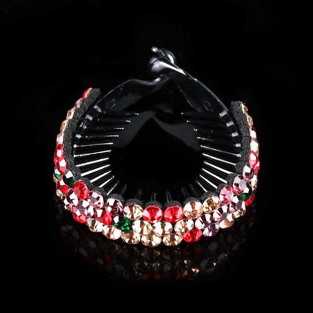 Expanding Bun Maker Bird Nest Twist Clip Rhinestone Hairpins Flowers Hair Clips Crystal Hair Claw
