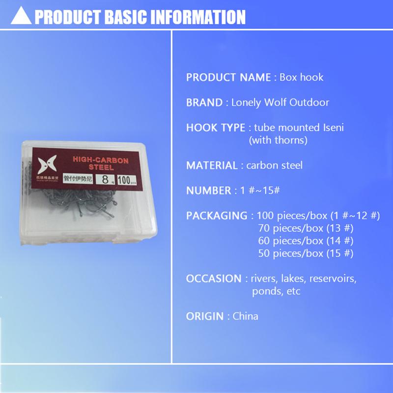 1 Box High Carbon Steel Circle Fishing Hooks Freshwater Fishhook Hole Strong Carp Fish Tackle High Quality