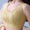 Women Fashion Elegant Sexy Wide Shoulder Straps Beauty Back Anti Sagging Padded Wireless Bra Summer Lace Stitching Push Up Sport Brassiere