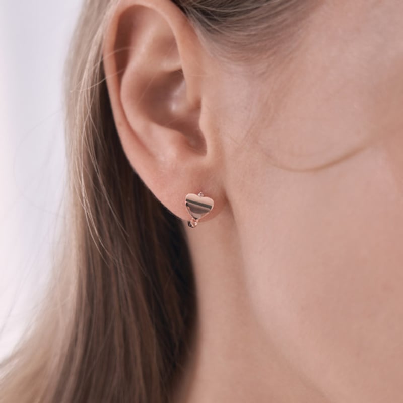 CRANNE 14K Heart Earrings (Gold Pin) C24EGP029