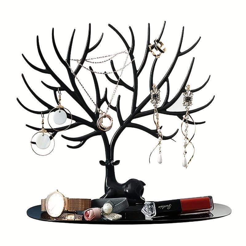 Jewelry Rack Antlers Earrings Necklaces Rings Display Bracelet Deer Jewelry Organizer Cases Stand Tray Tree Gifts For Women