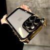 Luxury Electroplate Transparent Armor Phone Case For iPhone 16 15 14 13 12 11 Pro Max 16 15 14 Plus Bumper Shockproof Clear Cover