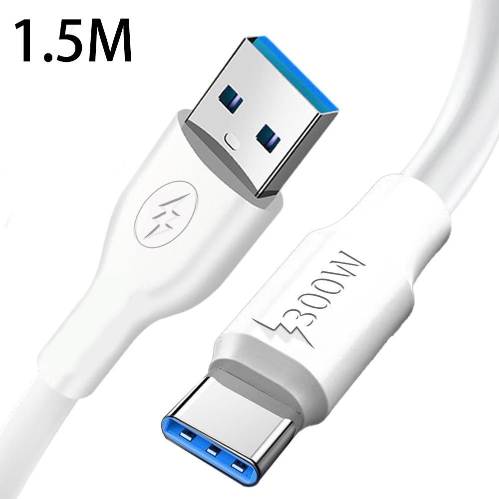 Прочный толстый кабель Type C 300 Вт, сверхбыстрая зарядка, зарядное устройство USB C для телефона, кабель передачи данных для Android, Samsung, Xiaomi, провод Type-C