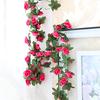 Yousheng 2.5M Artificial Flower Garland Realistic UV Resistant Faux Flower Rattan Vine Wedding Party Hanging Simulation Bloom Decoration
