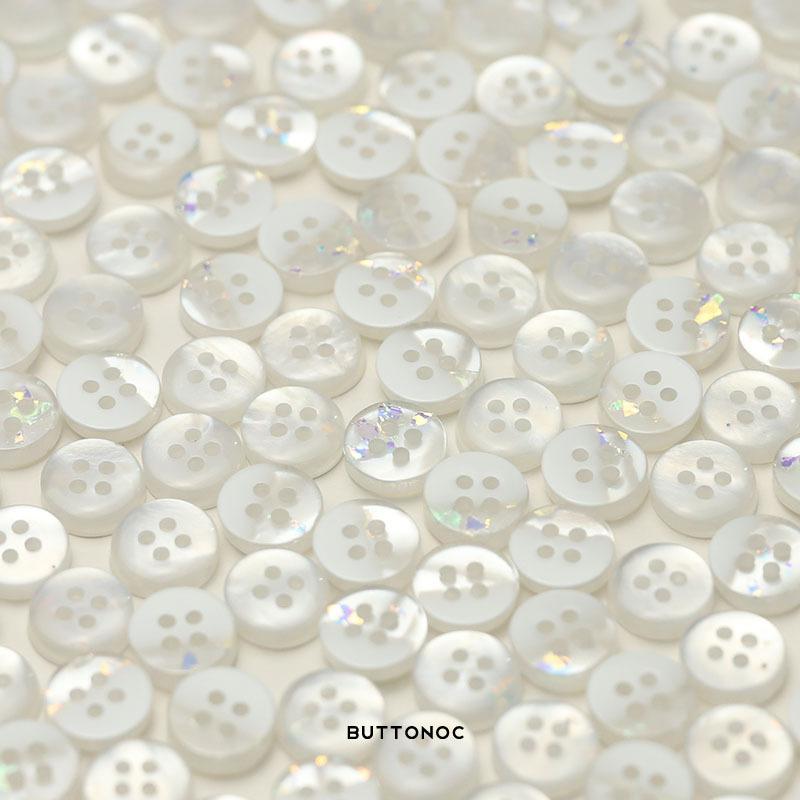 Resin Four-Eye Half-Edge Imitation Shell Buttons, Knitted Cardigan, Sleeve Collar Buttons, Summer And Autumn Shirts, Accessories, Hand-Sewn Buttons