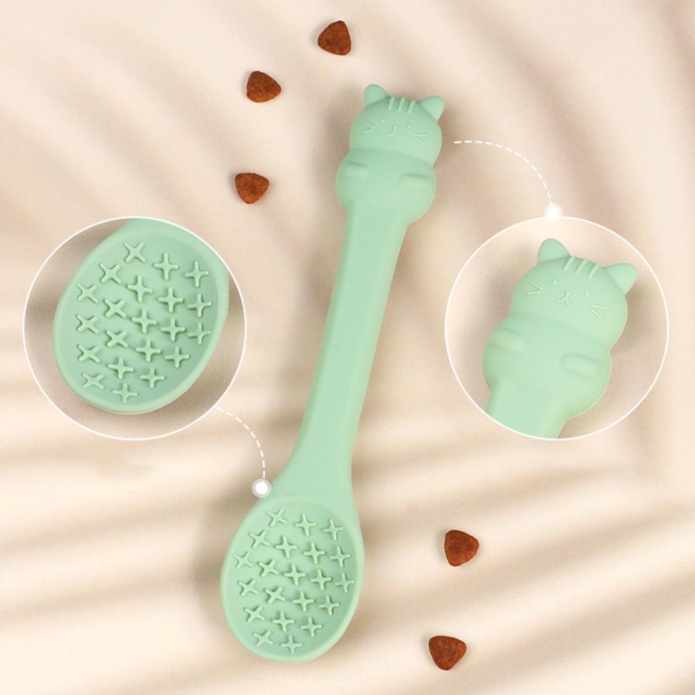 Pet Cat Food Spoon Set: Cat Treat Spoon + Dry Food Scoop, Durable Cat Feeding Utensils, Essential Pet Cat Dining