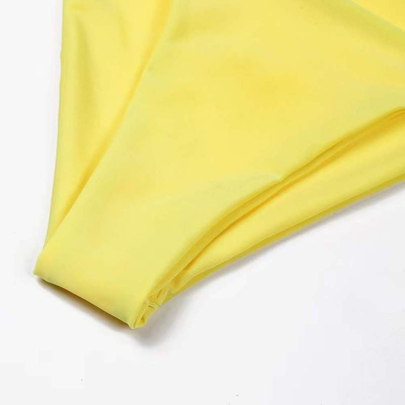 Женский купальник-бикини с лямкой на шее, бандажный отдельный пляжный комплект бикини, купальник с низкой талией