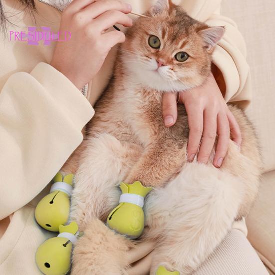 4 шт., чехол для ног кошки, защита от протечек, мягкие выпуклые точки, защита от царапин, силиконовая защита кошачьих лап, товары для домашних животных