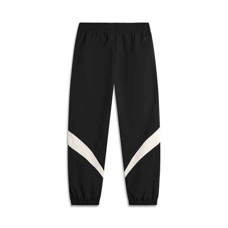 Li-Ning Sports Trend Series Color Block Mid-Rise Comfortable Breathable Versatile Loose Fit Jogger Pants Men Bottoms Black AYKU166-1