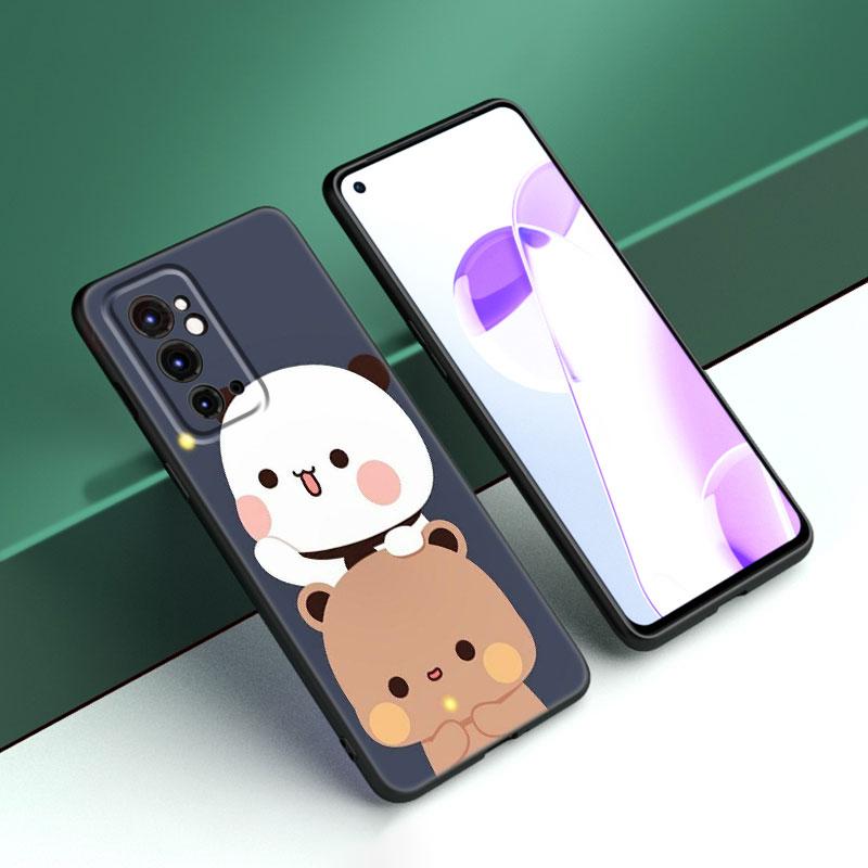 Cute BuBu DuDu Black Silicone Phone Case For OnePlus 9 10 11 12 ACE 2V Pro 9RT 10T 10R Nord CE 2 3 Lite N10 N20 N30 5G