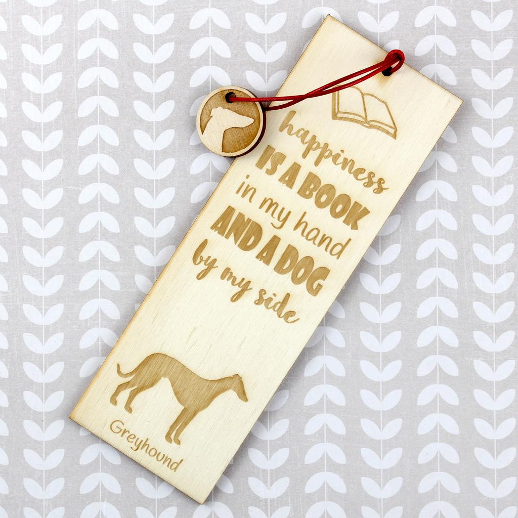 Greyhound, English Greyhound – Dog bookmark, personalized bookmark – Design 01 | Art-Dog