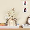3D Puzzle Wooden Fairy Music Box DIY Assembly Model Building Kit Crafts STEAM Educational Toys Gift for Adults Teens Kids