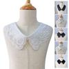 Imitation Pearl Fake Collar Lace Up Shawl Shirt Collar Accessory  Women
