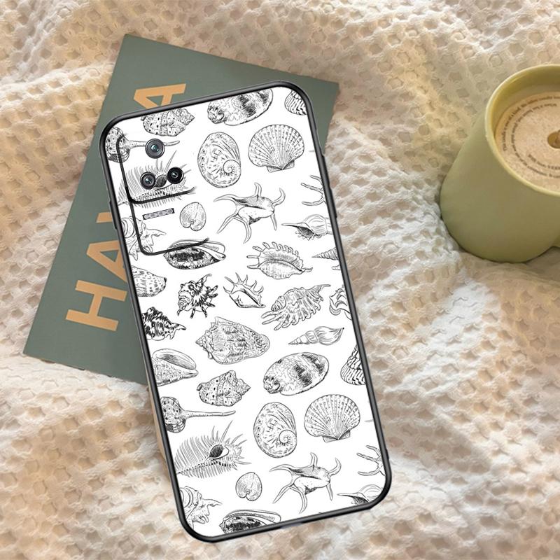 Чехол с ракушками и морским искусством для Xiaomi 14T 13T Pro 11T 12T 13 14 15 Ultra POCO X7 Pro X3 X5 X6 F5 F6 M6 Pro
