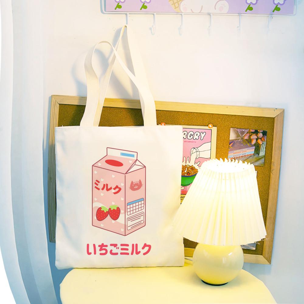 Harajuku Punk Vintage Y2k Эстетическая женская сумка с принтом Vaporwave Art Grunge School Bag Эстетичная холщовая сумка Большая вместительная сумка-шоппер