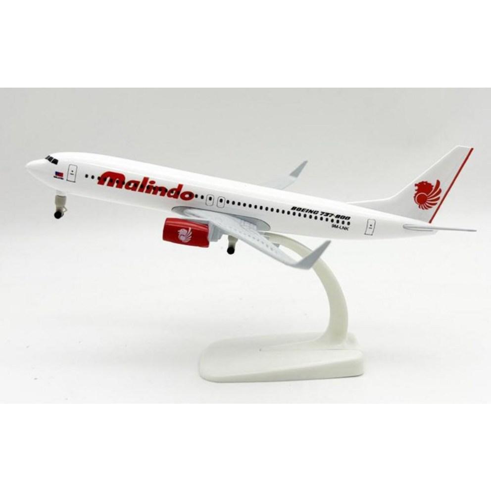 Модель самолета Boeing 737 Malindo Air, литая, 20 см