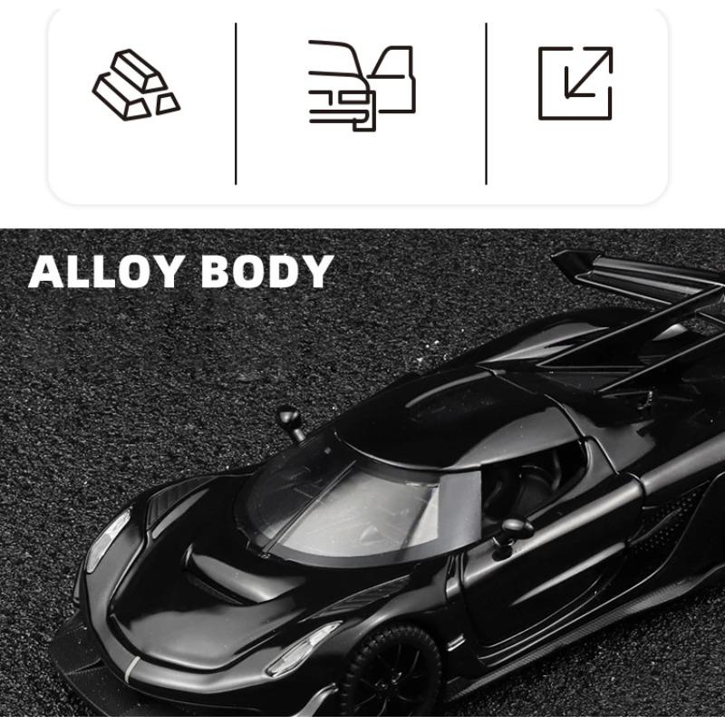 1/32 Koenigsegg Jesko Supercar Alloy Die Casting Model Car Classic Bookcase Display Decoration Collection Ornaments Present with Friend Kid