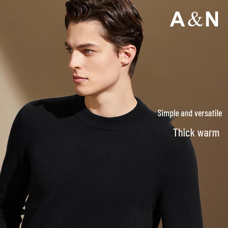 Antonio Men's 100% Cashmere Round Neck Pullover Sweater