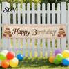 Foldable Party Background Large Happy Birthday Yard Banner Sign, 70 x 15 Inch Store Celebration Decor Outdoor Backdrop Decoration for Boys Girls