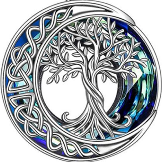 Ожерелье с подвеской «Дерево жизни», искусственный кристалл, полая регулируемая цепочка, символизирующая удачу, здоровье, рост, подарок на день рождения, годовщину, ожерелье в виде ключицы