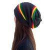 Stripe Colorful Decoration Hat Hiphop Unisex Knitted Hat Comfortable Warmth Hat for Fashionable Winter Wear