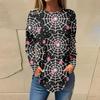 Women's Horror Halloween Round Neck Long Sleeve Party Autumn Casual Pullover 3d Colorful Spider Web Print Tops