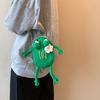 2025 НОВЫЙ Милый Клип-Сумка в Форме Лягушки Смешной Мультяшный Женский Девочки Мини Вязаный Мессенджер Сумка Цепочка Одноплечевая Сумка Кроссбоди
