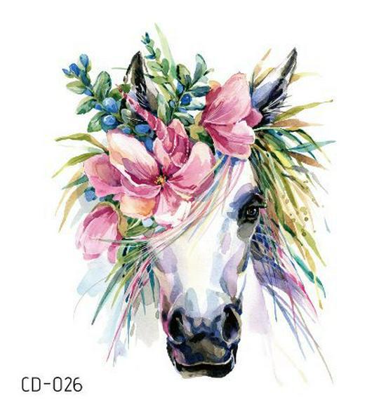 Водонепроницаемые детские забавные наклейки-татуировки с единорогами и животными